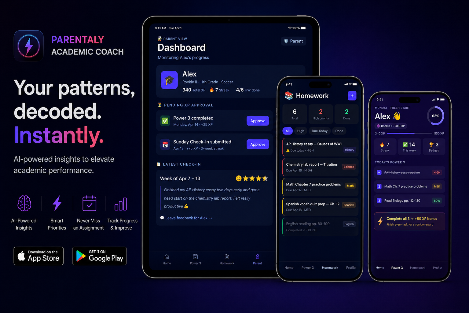 The Gameplan iOS homework accountability app