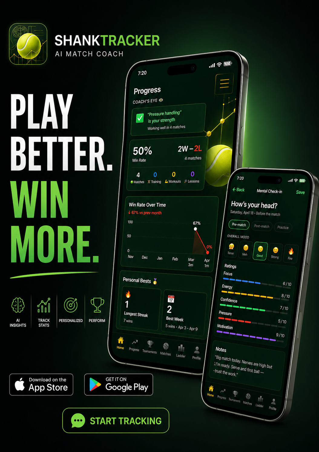 Shank Tracker iOS app screens